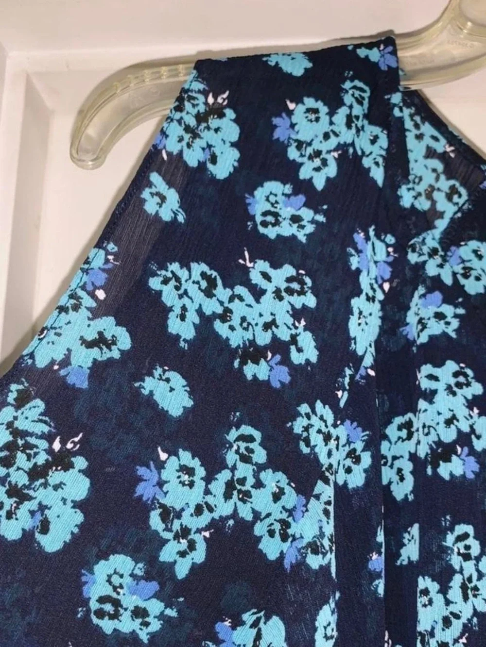 Teal Floral Short-Sleeve Blouse